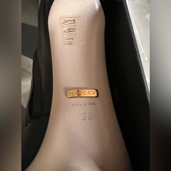 Gucci Black Leather Aneta Open Toe Zipper Sandals Size 39 - Picture 8 of 13